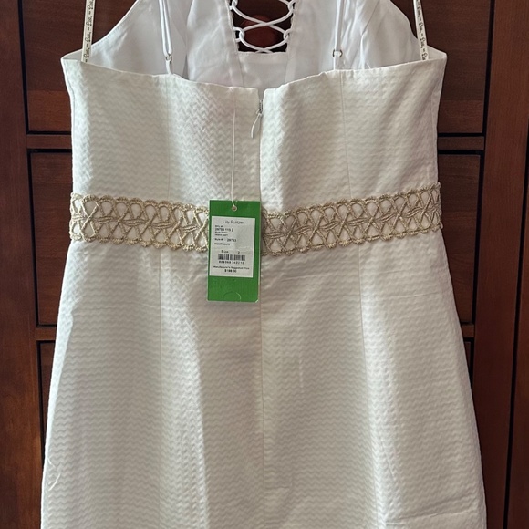 Lily Pulitzer white & gold dress - Picture 3 of 7